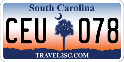 SC license plate CEU078