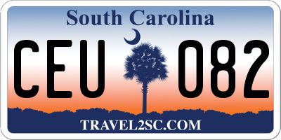 SC license plate CEU082