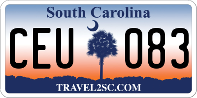 SC license plate CEU083