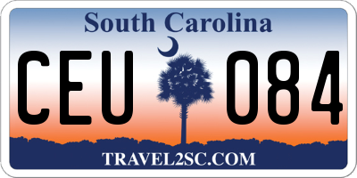 SC license plate CEU084