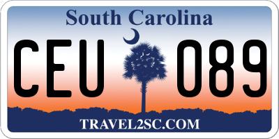 SC license plate CEU089
