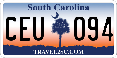 SC license plate CEU094