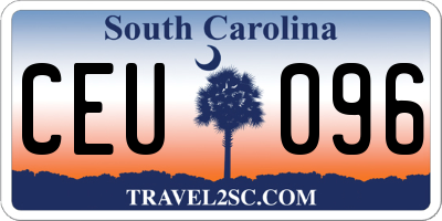 SC license plate CEU096