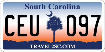 SC license plate CEU097