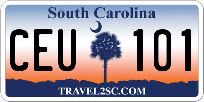 SC license plate CEU101