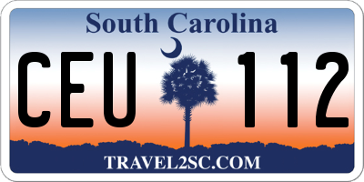 SC license plate CEU112