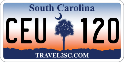 SC license plate CEU120