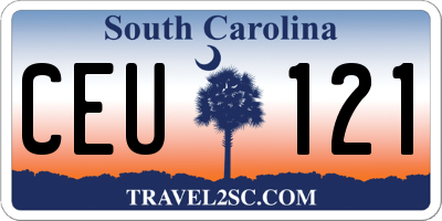 SC license plate CEU121