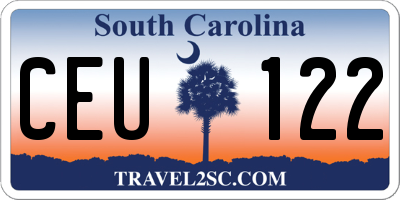 SC license plate CEU122