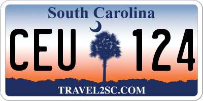 SC license plate CEU124