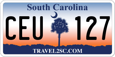 SC license plate CEU127
