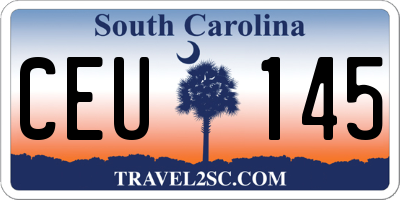SC license plate CEU145