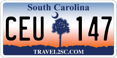 SC license plate CEU147