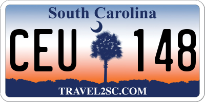 SC license plate CEU148
