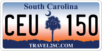 SC license plate CEU150