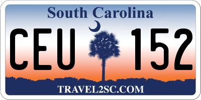 SC license plate CEU152