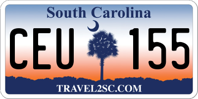 SC license plate CEU155