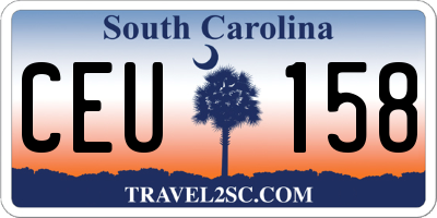SC license plate CEU158