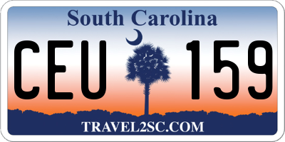 SC license plate CEU159