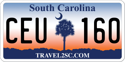 SC license plate CEU160