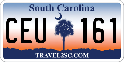 SC license plate CEU161