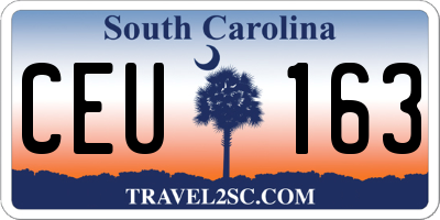 SC license plate CEU163