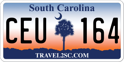SC license plate CEU164