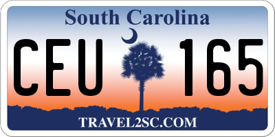 SC license plate CEU165