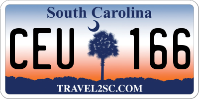 SC license plate CEU166