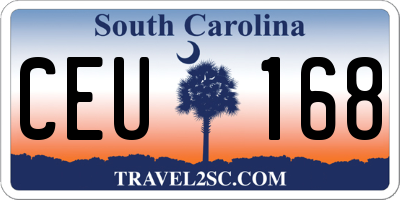 SC license plate CEU168