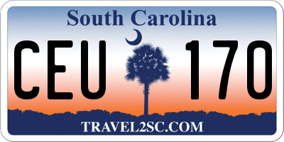 SC license plate CEU170