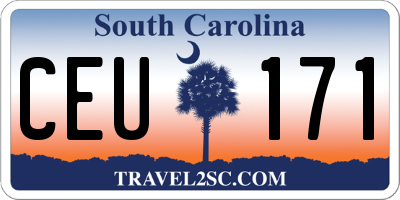 SC license plate CEU171