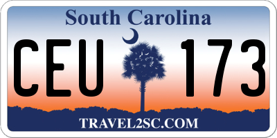 SC license plate CEU173