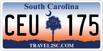 SC license plate CEU175