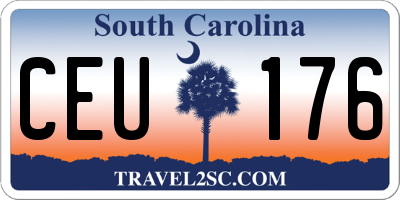 SC license plate CEU176
