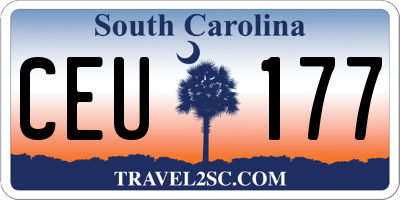 SC license plate CEU177