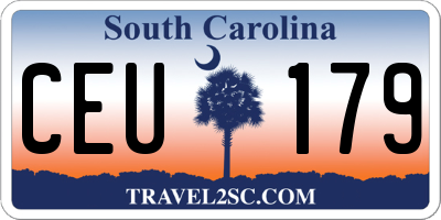 SC license plate CEU179