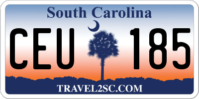 SC license plate CEU185