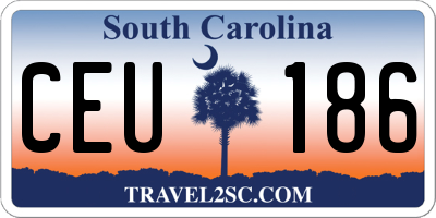 SC license plate CEU186