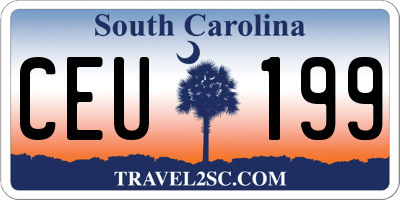 SC license plate CEU199