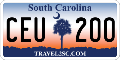 SC license plate CEU200