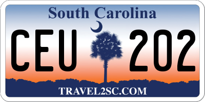 SC license plate CEU202