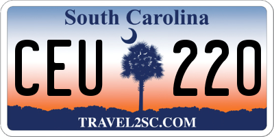 SC license plate CEU220
