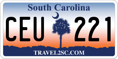 SC license plate CEU221