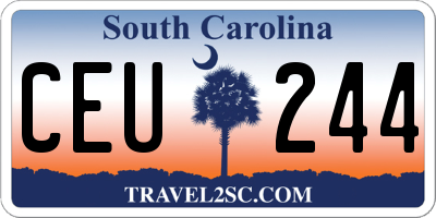 SC license plate CEU244