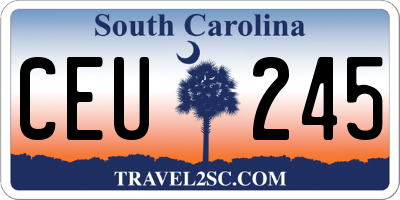 SC license plate CEU245