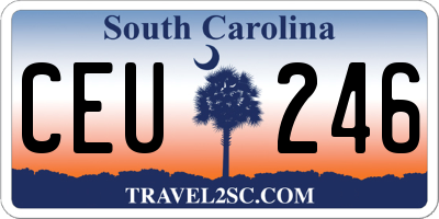 SC license plate CEU246