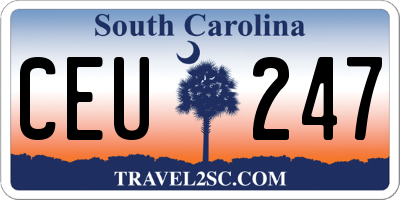 SC license plate CEU247