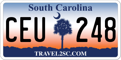 SC license plate CEU248