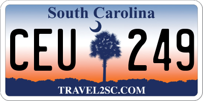 SC license plate CEU249